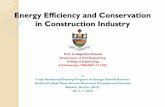 Energy Efficiency and Conservation in Construction IndustryAPHRDI/2016/11_N… · Energy Efficiency and Conservation in Construction Industry Prof. K.Nagendra Prasad Department of