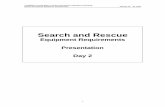 Equipment Requirements Presentation Day 2 Equipment.pdf · Search and Rescue Equipment Requirements January 29 – 30, 2002 1 Search and Rescue Equipment Requirements Presentation