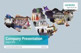 Siemens Corporate Design PowerPoint- · PDF fileCompany Presentation August 2016 Unrestricted © Siemens Middle East 2016 siemens.com . ... 2 The MEA region: Facts and figures Siemens: