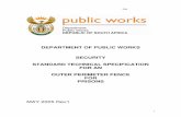 DEPARTMENT OF PUBLIC WORKS SECURITY · PDF fileDEPARTMENT OF PUBLIC WORKS SECURITY ... electrically controlled industrial type gate motor. ... fence perimeter lighting system shall