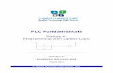 PLC Fundamentals - Quia · PDF fileATE1212–PLC Fundamentals Module 4: Programming with Ladder Logic 3 4.1 Introduction to Ladder Diagram (LAD) Ladder Diagrams are special schematic