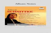 Alfred TOCCATA SCHNITTKE - · PDF fileSix Preludes for piano Magdalina for mezzo soprano and piano ... This CD presents a series of ve works from across Alfred Schnittke’s career
