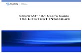 The LIFETEST Procedure - SAS Customer Support | SAS · PDF fileThis document is an individual chapter from SAS/STAT® 13.1 User’s Guide. ... SURVIVAL statement in SAS 9.1 is folded