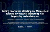 Building Information Modelling and Management Teaching · PDF fileAdvanced Satellite Positioning Engineering Surveying Physical Geodesy Survey Field Course Research Project Organisation