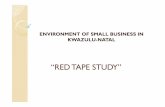 “RED TAPE STUDY” - Public Sector Economists Treasury Red Tape...Additional/ sector regulations 21% ... INFORMAL AND FOREIGN TRADERS ... Pietermaritzburg Durban Newcastle Empangeni
