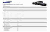 HMXF90WNXAA HMX-F9OBN Full HD Camcorder - · PDF fileHMXF90WNXAA HMX-F9OBN Full HD Camcorder Black Specifications Design Color Black ... 35.3~1838 Focal Length 2.1 ~ 109.2 0 Lux Recording