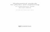Mathematicalmethods forphysicsandengineeringcatdir.loc.gov/catdir/samples/cam033/2002018922.pdf · Second edition K.F.Riley,M.P.HobsonandS.J.Bence. ... Riley,K.F. (KennethFranklin