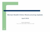 Mental Health Clinic Restructuring Update · PDF file1 Mental Health Clinic Restructuring Update April 2010 Gary Weiskopf New York State Office of Mental Health