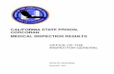 CALIFORNIA STATE PRISON, CORCORAN MEDICAL INSPECTION RESULTS Medical... · CALIFORNIA STATE PRISON, CORCORAN MEDICAL INSPECTION RESULTS OFFICE OF THE ... In June 2002, the parties