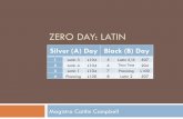 Silver (A) Day Black (B) Day - Loudoun County Public ... · PDF fileZERO DAY: LATIN Magistra Caitlin Campbell Silver (A) Day! Black (B) Day ! 1! ... Learn the basics of Latin poetry