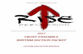 2017 FRONT ENSEMBLE RHYTHM SECTION PACKET - …risepercussion.org/wp-content/uploads/2013/07/RiseRSPacket-17... · 2017 FRONT ENSEMBLE RHYTHM SECTION PACKET ... Piano Chord Voicings
