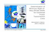 Determination of Minimum Right-of- Way (ROW) Width for · PDF fileDetermination of Minimum Right-of-Way (ROW) Width for Overhead Power Transmission Lines May 2013 TransCo Bienvenido