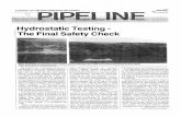Hydrostatic Testing The Final Safety Check - arlis. · PDF filecontinued ... Hydrostatic Testing -The Final Safety Check diffusion techniqes, he adds. suitable sites for water withdrawal