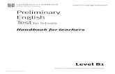 Preliminary English Test for Schools - NTU · PDF fileContents Preface This handbook is for anyone who is preparing candidates for the Cambridge ESOL Preliminary English Test for Schools
