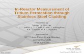 In-Reactor Measurement of Tritium Permeation through ... TFG Luscher InRx... · In-Reactor Measurement of Tritium Permeation through Stainless Steel Cladding Presented by Walter G.