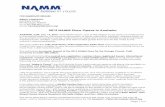 2012 NAMM Show Opens In Anaheim · PDF file2012 NAMM Show Opens In Anaheim ANAHEIM, ... Roger Fischer (Heart), Nicko McBrain (Iron Maiden), ... and piano roll merchants adjusting to