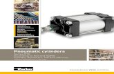 Pneumatic cylinders - · PDF filepneumatic cylinders available with the widest choice of ... of the Parker P1E cylinders are ... P1E Cylinder Cylinder Piston rod Total mass Mass moving