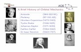 A Brief History of Orbital Mechanics - Virginia Techcdhall/courses/aoe2104/history.pdf · A Brief History of Orbital Mechanics Aristotle (384-322 BC) Ptolemy (87-150 AD) Nicolaus