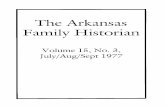 Family  · PDF fileFAMILY HISTORIAN VOLUME XV Number 3 r JULY-AUGUST-SEPTEMBER 1977 Publi.hed Quarterly Aprkansas Genealogical Society I ... "John Ray