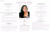 Alumni spotlight -   · PDF fileAlumni Spotlight 2009 -2010 CVC Hall Government and member of the programs board for ... Witnessing the production of Killer Queen and taking