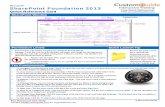 SharePoint Foundation 2013 Cheat Sheet - SharePoint · PDF fileSharePoint Foundation 2013 Quick Reference Card SharePoint Window Permission Levels Quick Launch Tip ... SharePoint works