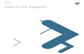 GSM to LTE Migration - · PDF fileThe 3GPP market is currently served by two technologies: GSM (with GPRS, ... The migration from GSM to LTE involves a major change in networking technology,
