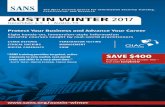AUSTIN WINTER 2017 - SANS · PDF fileThe SANS Austin Winter 2017 lineup of instructors includes: Jake Williams Certiﬁed Instructor ... SEC504 Hacker Tools, Techniques, Exploits,