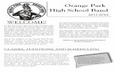 Orange Park High School Band · PDF fileabout life, leadership, ... Jazz Band, AP Music Theory, ... Welcome to the Orange Park High School Band Program!