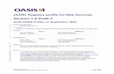 Version 1.0 Draft 3 - OASIS · PDF fileVersion 1.0 Draft 3 Draft OASIS Profile, 21 September, 2005 Document identifier: regrep-ws-profile-1.0 ... Name Affiliation Farrukh Najmi Sun