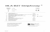 HLA-B27 StripAssay - · PDF file04/2012 HLA-B27 StripAssay ® Instructions for use . I. INTENDED USE . Assay for the molecular typing of HLA-B27 based on polymerase chain reaction