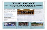 UT MARTIN PERCUSSION E NEWS LETTER - The Beat, Issue N… · UT MARTIN PERCUSSION E NEWS LETTER WHERE MUSIC IS FREE Issue No. 1 JUNE 1, 2010 In this photo... Dr. Amy Simmons, clarinet