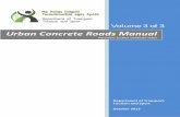 n t M a n a g Urban Concrete Roads · PDF fileUrban Concrete Roads Manual Issue 1, Rev. 0, Nov. 2013 2 Acknowledgements This Manual was written by Dr. Kieran Feighan and Mr. Brian