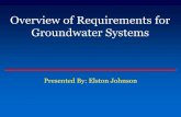 Overview of Requirements for Groundwater  · PDF fileOverview of Requirements for Groundwater Systems ... •Requires Well Monitoring ... Sanitary Control