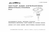 SETUP AND OPERATING INSTRUCTIONS for · PDF filesetup and operating instructions for sunnen dial bore gage series model gr-3000 & grm-3000 and cf-540 size setting adapter ... collar