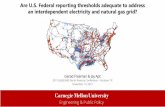 Are U.S. Federal reporting thresholds adequate to address an ... - USAE… · GE 7EA (85 MW) Requires inlet natural gas at a minimum of 675 psi 12 •Per Natural Gas Supply Administration,