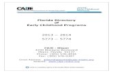 Florida Directory of Early Childhood Programs - CAJE … Directory 13-14.pdf · Florida Directory of Early Childhood Programs 2013 − 2014 5773 − 5774 ... Congregational and Early
