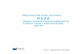 PROCEDURE FOR TESTING P122 - My Protection  · PDF files.e.p – training centre procedure for testing p122 three phase overcurrent & earth fault protection relay