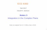 Fall 2017 David R. Jackson - University of Houstoncourses.egr.uh.edu/ECE/ECE6382/Class Notes/Notes 3 6382 Complex... · Integration in the Complex Plane . Notes are adapted from D.