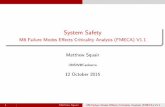 System Safety - M8 Failure Modes Effects Criticality ... · PDF fileSystem Safety M8 Failure Modes E ects Criticality Analysis (FMECA) V1.1 Matthew Squair UNSW@Canberra 12 October