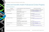 Allied and Scientific Health Professional Contact Registry -june11-asho-phcc.pdf · SA Health: Allied and Scientific Health Office Allied and Scientific Health Professional Contact