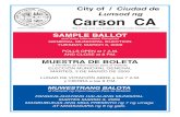 SAMPLE BALLOT MUESTRA DE BOLETA - Carson, …ci.carson.ca.us/content/files/pdfs/election/Carson_03032009_Sample... · Karapatang Sibil, Seksyon sa Pagboto ng mga Seksyon 203 at 204