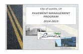 PAVEMENT MANAGEMENT PROGRAM 2014-2019 - · PDF filePublic Works Department Background Pavement Maintenance Inventory • Pavement studies performed in 2006, 2011 & 2014 • 6,306,200