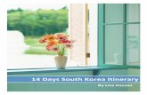14 Days South Korea Itinerary - · PDF file14.01.2014 · © Liza Hassan | Travelogue 2013 | cadymcbronzie.wordpress.com Day 02: Seoul, South Korea We explored Hongdae as it is a famous
