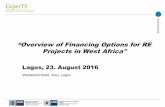 Overview of Financing Options for RE Projects in West …nigeria.ahk.de/fileadmin/ahk_nigeria/Seminar_Renewable_Energy_2015/... · “Overview of Financing Options for RE Projects