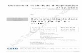 Document Technique d’Application Référence Avis · PDF filetées conformément au NF DTU 33.1 avec justification selon NF EN 13830. 3.2 Appréciation sur le procédé 3.21 Satisfaction