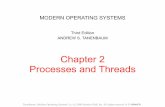 MODERN OPERATING SYSTEMS - · PDF fileEvents which cause process creation 1. System initialization. 2. Execution of a process creation system call by a running process. 3. A user request