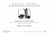 Forty-sixth - @Cypress – News, Information, Events ...news.cypresscollege.edu/Documents/CC-2013-Commencement-Progra… · Sophia Chan Debra Crystal Chavez ... Katy Marie Straughan