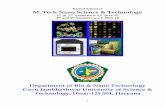 Revised Scheme of M. Tech Nano Science & · PDF fileM. Tech Nano Science & Technology ... Plant Biotechnology: Transgenic Plants, Biotechnology & Genomics, Principles of DNA sequencing,