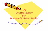 Crystal Report Train -  · PDF fileCrystal Report for Microsoft Visual Studio Crystal Report for Microsoft Visual Studio 1