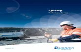 Quarry - Orica Mining Services · PDF fileQUARRY 1 At Orica, we recognise ‘The Power of Partnership’ and the value of building long-term relationships with our Customers. We are